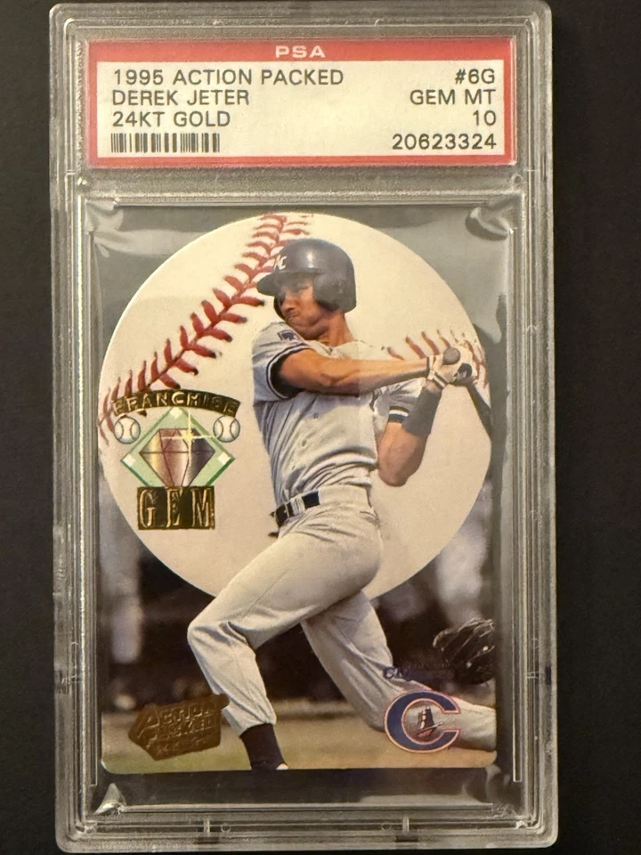1995 年行动包装 DEREK JETER 24KT 金新秀卡 PSA 10 宝石完好罕见 — 第 1/1 张图片