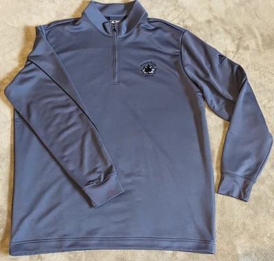 Autumn Ridge Adidas Pullover Mens XL Climalite Quarter Zip Athletic Golf Gray - Image 1 of 4
