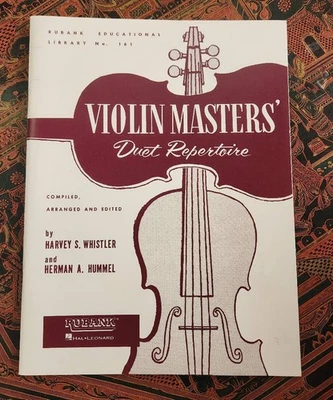 VIOLIN MASTERS Duet Repertoire, Rubank, Whistler/Hummel - Image 1 of 4