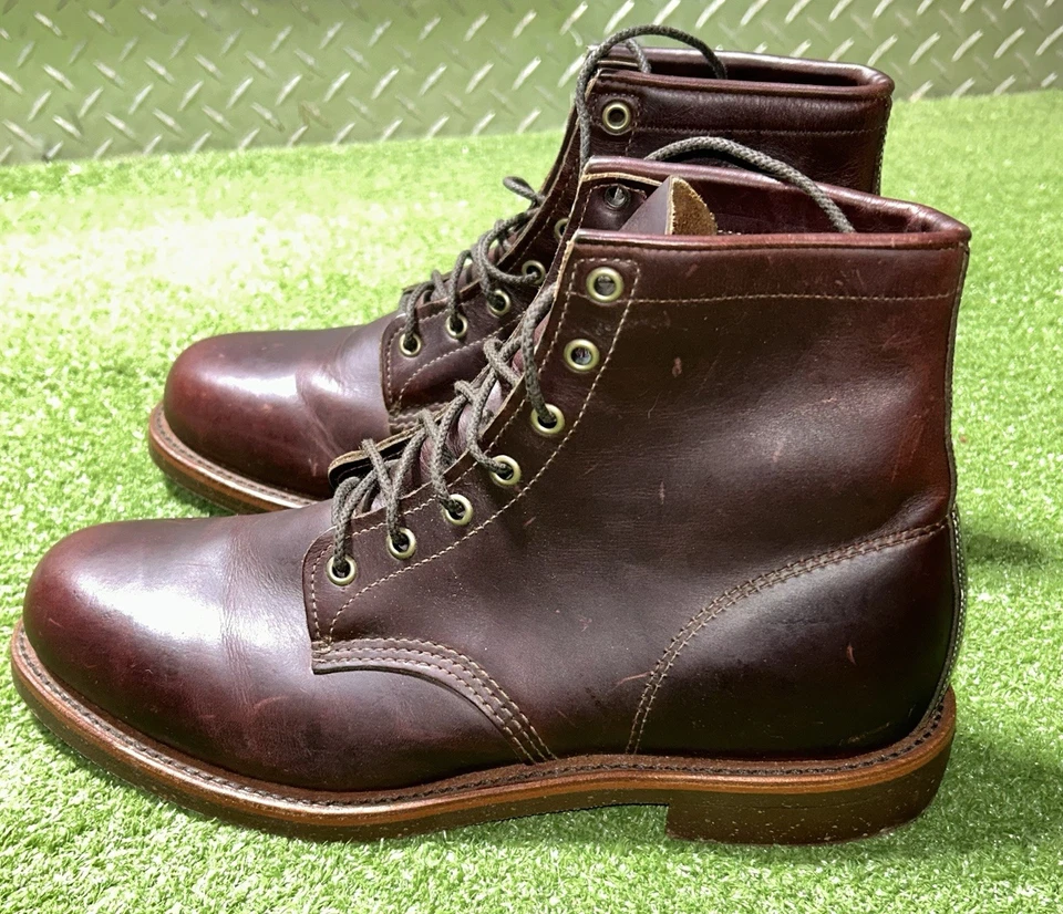 LL Bean Chippewa ботинки Katahdin железа работает мужчин 11,5 D красный вибратор кожи инженер - Изображение 1 из 4