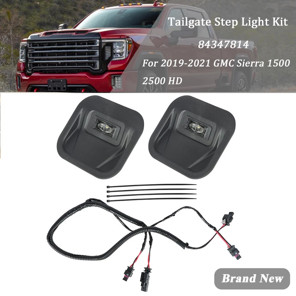 Fit For GMC Sierra 1500 2500 2019-2021 Series Tailgate Step Light New Plastic Foto 1 de 4