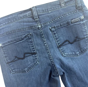 7 For All Mankind The Skinny Jeans Women's 27 Medium Wash Stretch - Picture 1 of 8