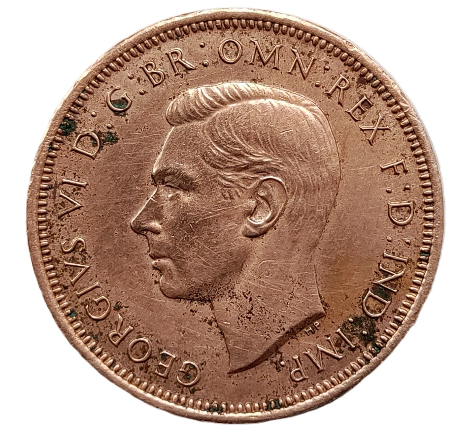 Moneda de 1/2 centavo Gran Bretaña 1941 - Jorge VI - Reino Unido Foto 1 de 2