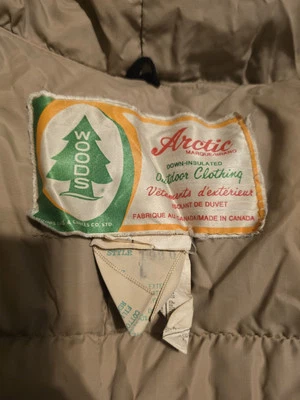 Vintage Mens Large Artic Woods Insulated Down Parka. Made In Canada. Streetwear. - Image 1 of 4
