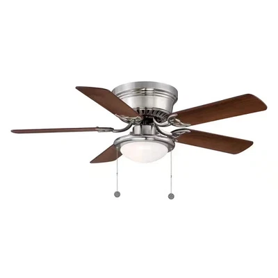 Ceiling Fan with Light Kit 44 in. LED Indoor Brushed Nickel - Image 1 of 3