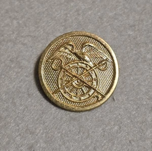 WW1 Tipo 1 Dorado Quartermaster Collar Disco - Pinback - Imagen 1 de 3
