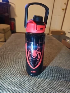 NEW Zak Designs 20Oz Spiderman KidsStraw WaterBottle StainlessSteel Vacuum Insul - Picture 1 of 12