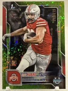 2025 Bowman Chrome U - GREEN MINI DIAMOND #59 Max Klare 1st 212/275 OSU - Picture 1 of 2