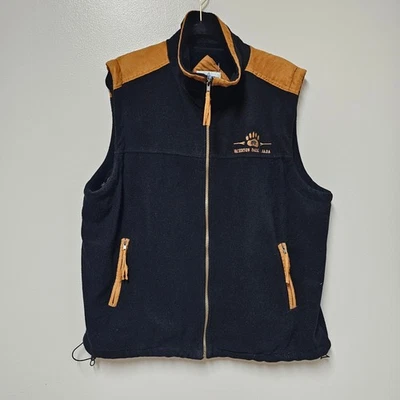 Chaleco de esquí Waterton Park Canada clásico polar para hombre XL negro tostado gamuza Foto 1 de 4