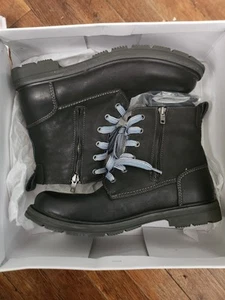 Calvin Klein Jeans Boots Felipe Leather Scratch Leather Boots Men's Size 8 - Picture 1 of 13