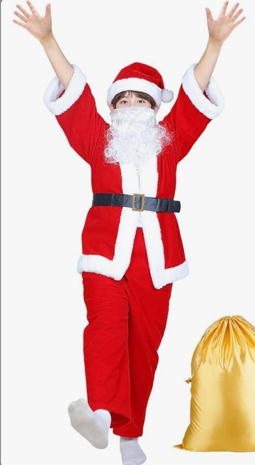 Disfraz de Papá Noel para niños traje de Papá Noel mediano Foto 1 de 1
