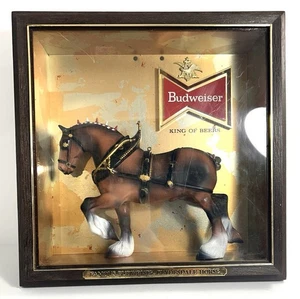 Vintage Budweiser Clydesdale Horse Shadow Box • No Light • 13,5" • Lakeside Plastics - Bild 1 von 7