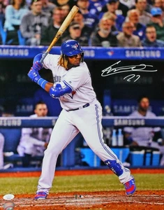 Vladimir Guerrero Jr. Signed Toronto Blue Jays 16x20 Batting Photo- JSA Auth - Picture 1 of 7