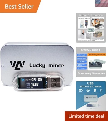 Dispositivo portátil de minería de Bitcoin USB - 74 KH/s con pantalla de rendimiento en tiempo real Foto 1 de 4