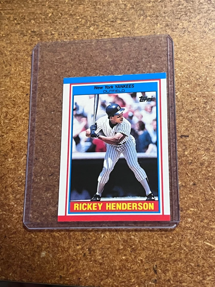 1989 Topps Baseball UK Mini American # 37 Rickey Henderson - Image 1 of 4