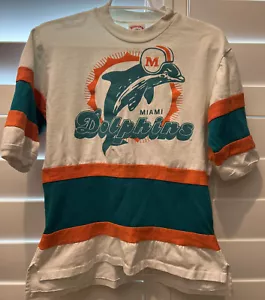 š„VINTAGE Miami Dolphins Shirt Nutmeg Mills Small USA Mia 1980s Or 1990s Classic - Picture 1 of 11