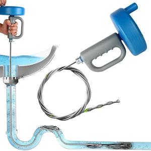 Drain Clean Auger 32.8FT Bathtub Drum Plumbing Drain Snake Clog Remover Manual - Picture 1 of 14