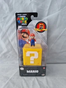 Super Mario Bros. Film Mario Minifigur mit Frageblock Set Nintendo Neu - Bild 1 von 2