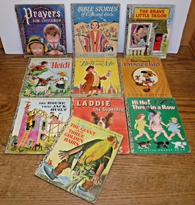 10 Little Golden Books vintage lot early 1950's w/ eight first (A) editions - Picture 1 of 8
