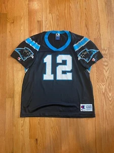 Vintage Carolina Panthers Jersey #12 Kerry Collins Youth XL 18-20 Champion MESH - Picture 1 of 9