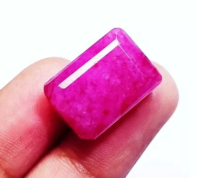 Natural Red Beryl Emerald Cut 17.85 Ct Certified Loose Gemstone With Free Gift - Image 1 of 4