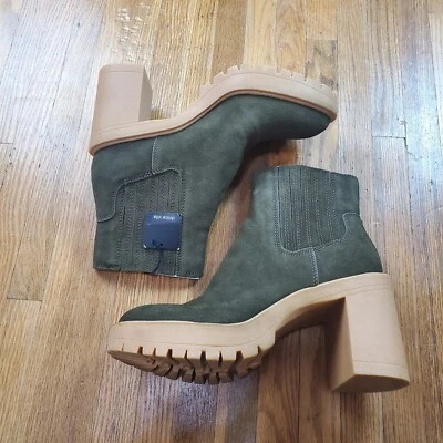 Dolce Vita Castor H20 Botín Talla 8 Oliva Impermeable Gamuza Tobillo Grueso NUEVO Foto 1 de 4