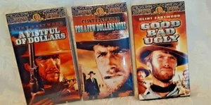 The Man With No Name Trilogy - Clint Eastwood VHS  3-Piece Collectible Set - Picture 1 of 6