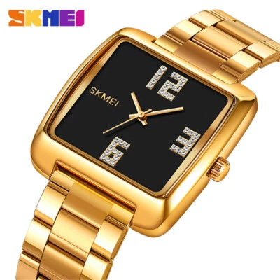 SKMEI мужчин кварца бизнес повседневные часы квадратный из нержавеющей стали Дата наручные часы - Изображение 1 из 4