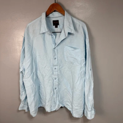 Linea Uomo Men’s Big & Tall Linen Shirt sz 4X  # C946 - Image 1 of 4