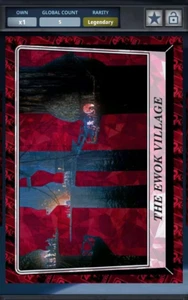5cc THE EWOK VILLAGE RED ANNIVERSARY CHROME SAPPHIRE ROTJ Star Wars Card Trader - Zdjęcie 1 z 2