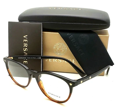 Nuevas gafas redondas VERSACE MOD. Marcos 3257 5117 53-18 140 marrón fundido y dorado Foto 1 de 4