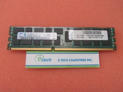 49Y1445 - IBM 4GB 2Rx4 1.5V PC3-10600R ECC DDR3 1333MHz RDIMM, OPTION PN 49Y1435 - Image 1 of 2