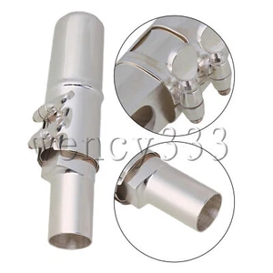 Boquilla de metal 7# para saxo plano tenor B plateada con tapa y parche de silicona 0,8 mm Ki - Imagen 1 de 4