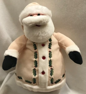 Santa Claus 14” Stuffed Plush Ivory Embroidered DAN DEE Collectors Choice Vtg - Picture 1 of 10