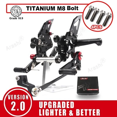 Racing Footrest Rearsets + M8 Bolts For Aprilia RSV4 / R 2009 - 2012 2010 2011 - Изображение 1 из 4