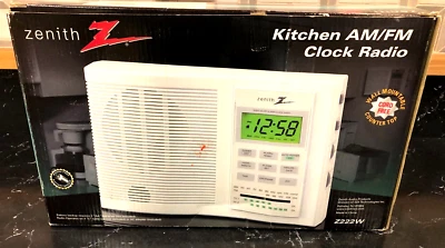 Zenith AM/FM Clock with TV Band, Model Z222W  - Image 1 of 4