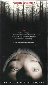 THE BLAIR WITCH PROJECT VHS Tape 1999 Heather Donahue Michael Williams ARTISAN - Foto 1 di 1