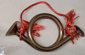 Decorative Vintage Brass French Horn Bugle Christmas Ornament - Picture 1 of 1