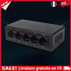 # 5 Ports Gigabit Ethernet Switch Home Network Hub Plastic/Metal Case Plug & Pla - Photo 1/30