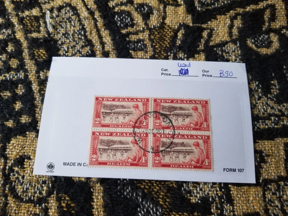 Новая Зеландия марки здравоохранения 1948 блок из четырех - б/у - B90 - Изображение 1 из 1