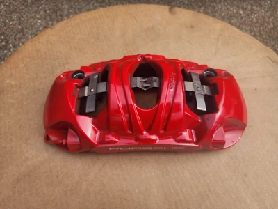 PPORSCHE 911-991 & BOXSTER CAYMAN 718 OEM ПОДЛИННЫЙ ЛЕВЫЙ (D) ПЕРЕДНИЙ КРАСНЫЙ СУППОРТ - Изображение 1 из 4