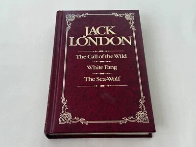 3V JACK LONDON Call of the Wild, White Fang,  Sea-Wolf, LONGMEADOW PRESS Leather - Image 1 of 4