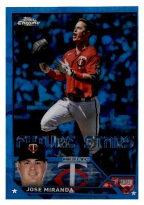 2023 Topps Chrome Sapphire #505 Jose MIranda Twins - Image 1 of 2