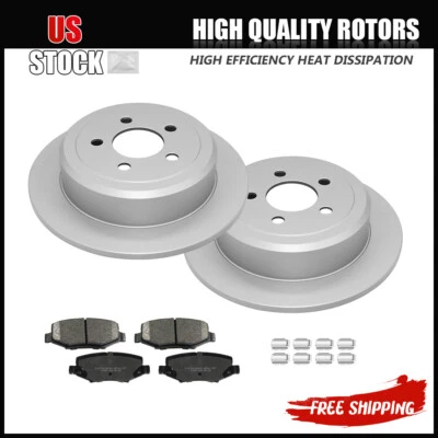 Rear Disc Brake Rotors + Brake Pads Kit for 2008 - 2011 Dodge Nitro Jeep Liberty - Image 1 of 4