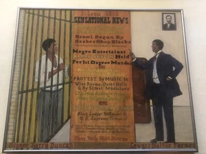 Police Brutality Acrylic on Canvas Board by Nathan B. Young (U.S. 1894-1993) - Picture 1 of 9