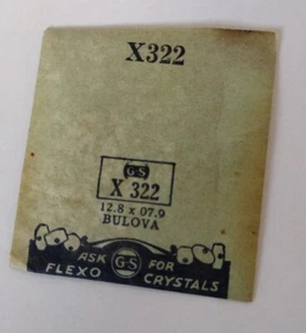 GS Flexo Watch Crystal Bulova X322 Bulova 12.8 x 07.9 - Picture 1 of 2
