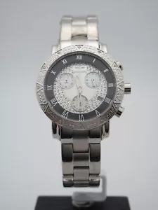 Techno Diezel Ladies Stainless Steel 0.06CT Diamonds Silver Chrono Dial Watch - Picture 1 of 7