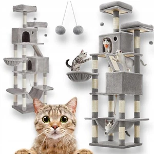 Stabiler Kratzbaum Kratzbaum Groß Katzenbaum für Katzen mit Höhle Sisal Stämme - Bild 1 von 10