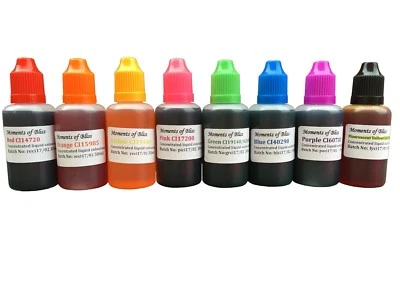 30mL Soap Making bath bomb cosmetic colours water based dye 10 colours to choose - Image 1 of 2