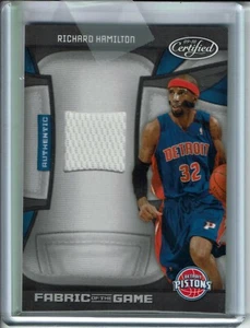 2009-10 Certified Richard Hamilton "Fabric of the Game" FOG-RH (Pistons) 13/250 - Bild 1 von 2